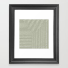 Lines (Linen Sage) Framed Art Print