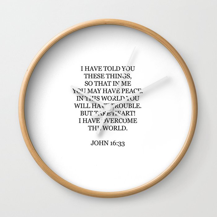 John 16:33 Wall Clock