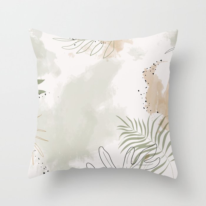 Jungle Pattern Background Throw Pillow