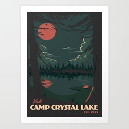 Visit Camp Crystal Lake Art Print