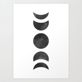 Moon phases poster Art Print