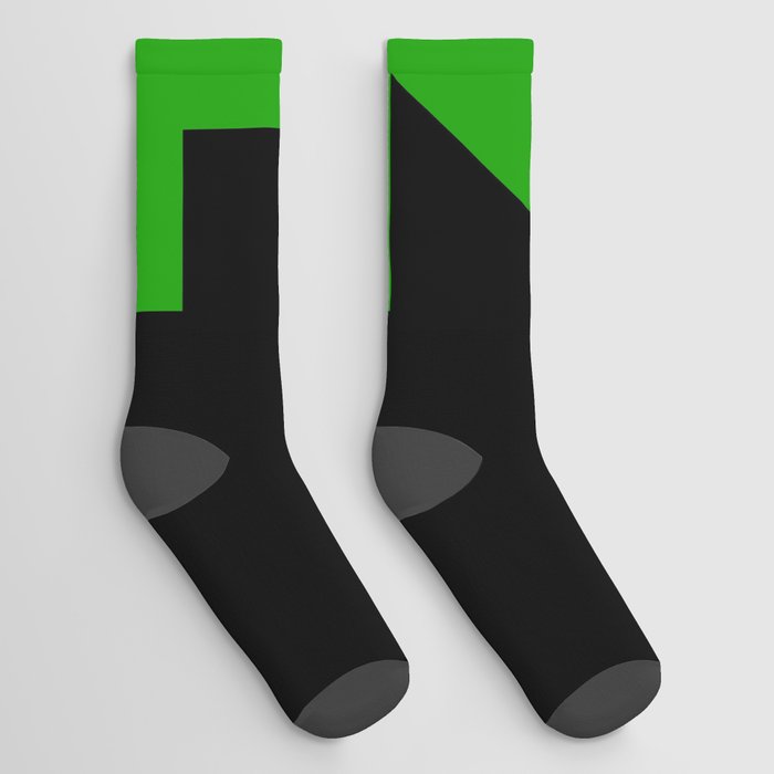 Number 4 (Green & Black) Socks