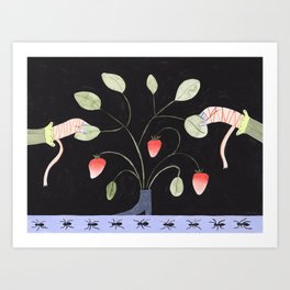 The Strawberry Bush Should Have Been Pruned A Long Time Ago Art Print