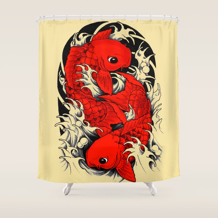Koi Carp Japanese Shower Curtain By Jetti Society6 Koi Carp Japanese Shower Curtain