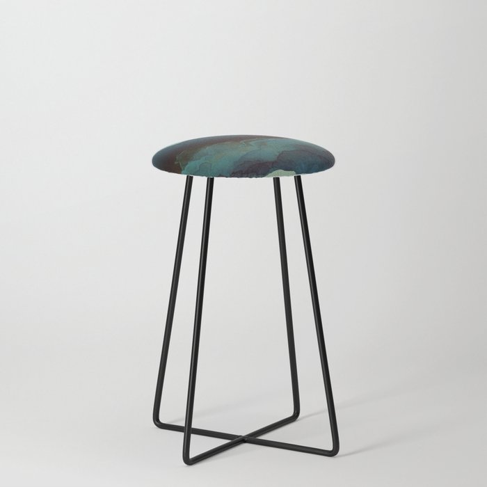 Indigo Mountains Counter Stool By Spacefrogdesigns Society6 Indigo Mountains Counter Stool