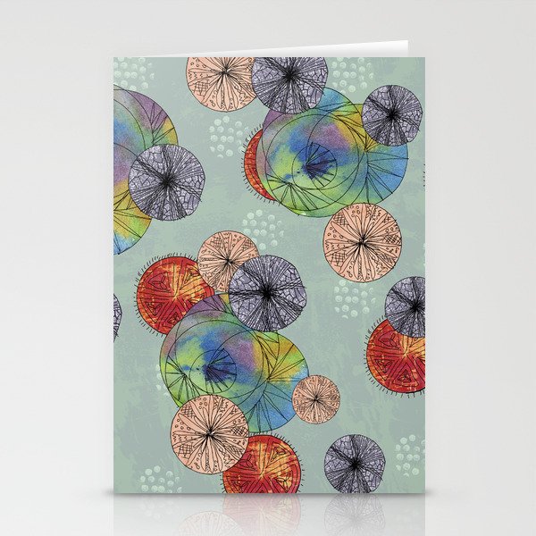 Abstract Solar System Stationery Cards