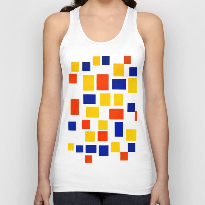 Piet Mondrian (Dutch, 1872-1944) - Composition with Color Planes 1 - 1917 - De Stijl (Neoplasticism) - Abstract, Geometric Abstraction - Gouache on paper - Digitally Enhanced Version - Tank Top
