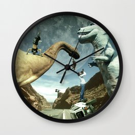 Dinosaur Road Trip Wall Clock