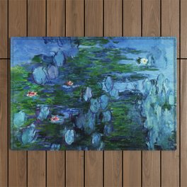 Claude Monet Water Lilies / Nymphéas deep Outdoor Rug