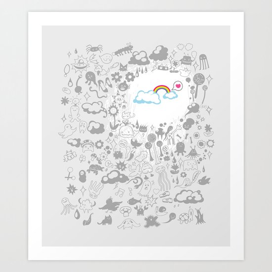 A Rainbow in My Heart Art Print
