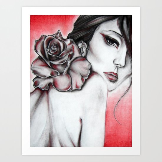 Asian Rose Art Print