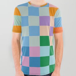 Checkerboard Collage All Over Graphic Tee