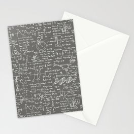 Physics Equations // Slate Grey Stationery Card