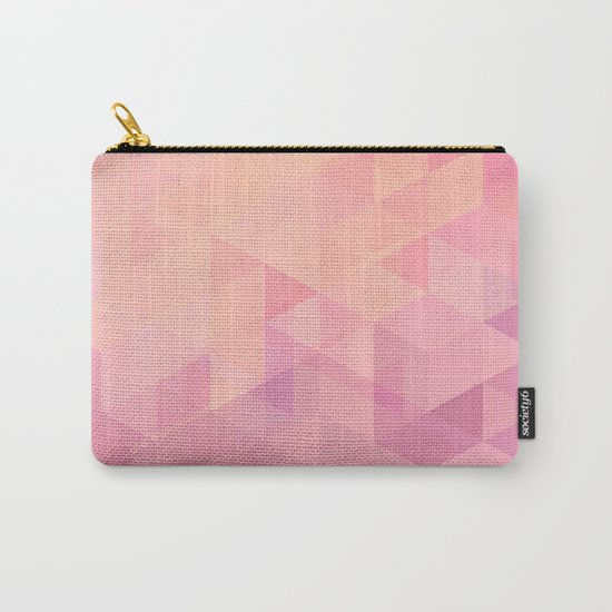 Geometric Pink Carry-All Pouch