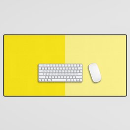 Bright Yellow Two Monotone Color Block Desk Mat