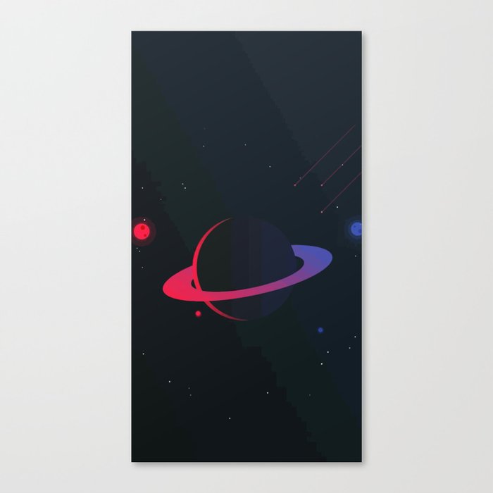Blue and red planet Canvas Print
