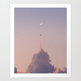Rocket cloud Art Print