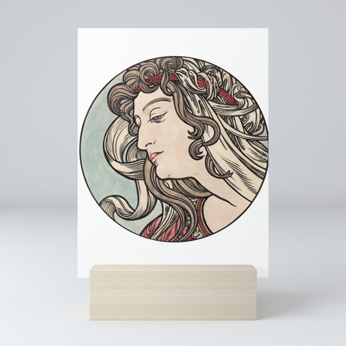 Vitrail pour la façade de la boutique Fouquet - Alphonse Mucha Mini Art Print