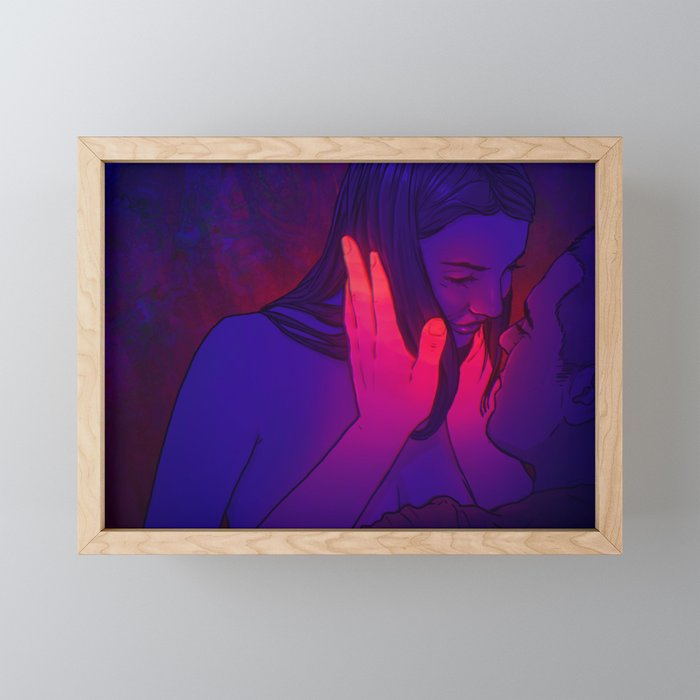 Loving hands Framed Mini Art Print