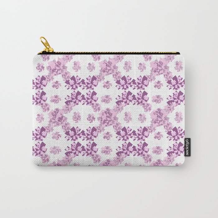Geometric purple mosaic rotation pattern Carry-All Pouch