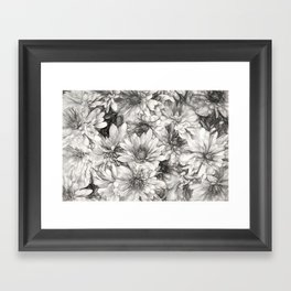 Summer in Charcoal Framed Art Print