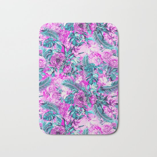 Tropical Garden Pink Bath Mat
