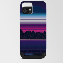 80s vaporwave sunset iPhone Card Case