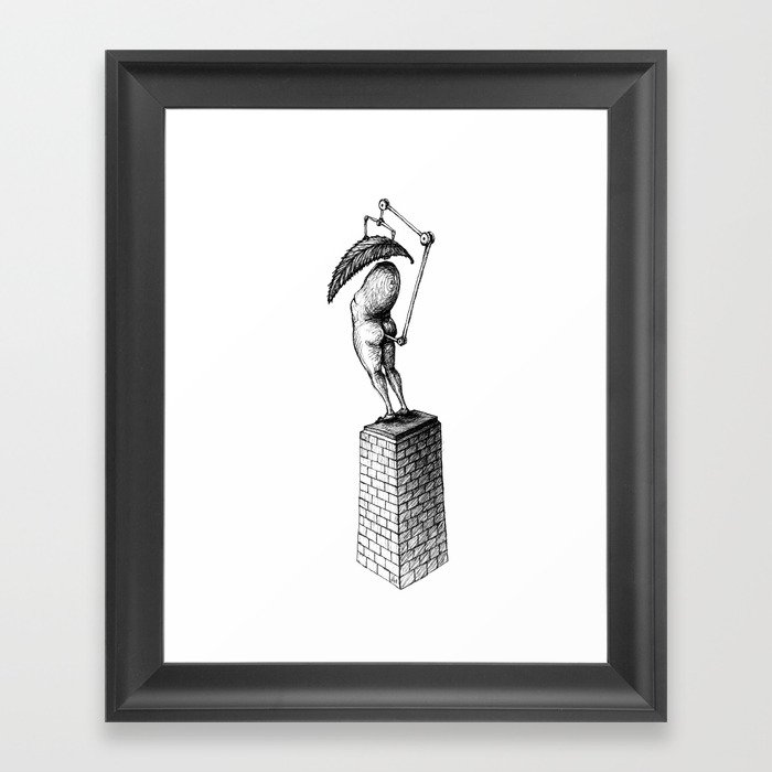 Szabadság Thumb (Liberty Thumb) for dark Tees Framed Art Print