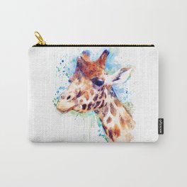 Giraffe Watercolor Portrait Carry-All Pouch