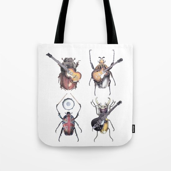 Meet the Beetles (white option) Tote Bag