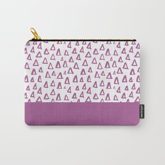 Triangles Purple Carry-All Pouch