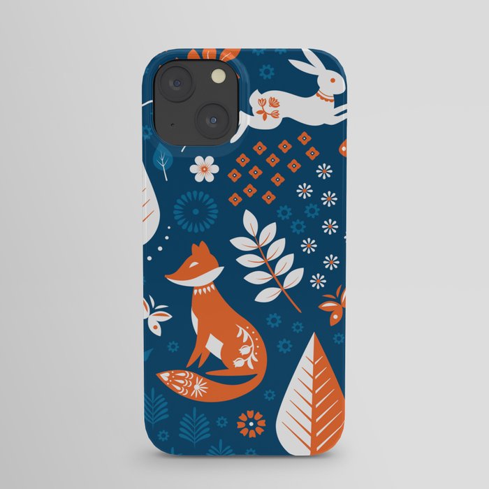 Scandi Forest Blues iPhone Case