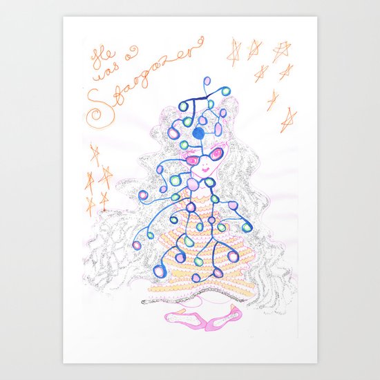 He was a stargazer Art Print