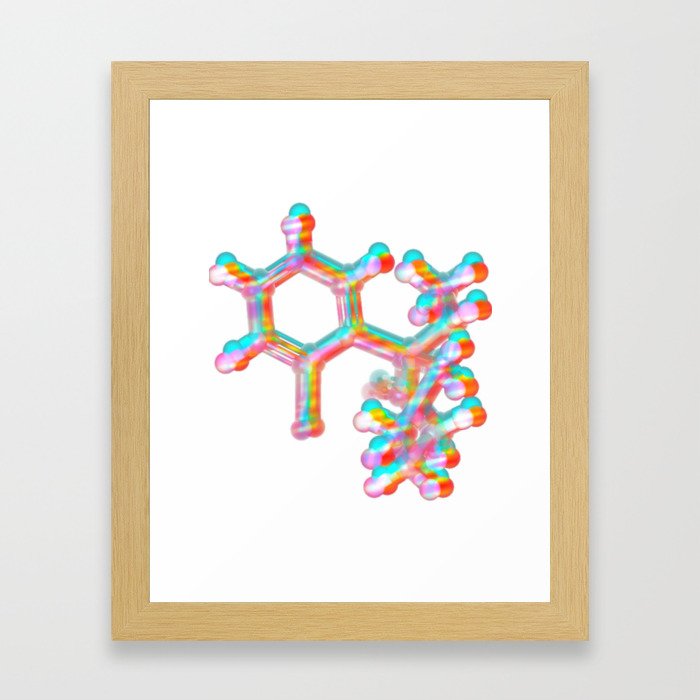 ketamine molecule Framed Art Print