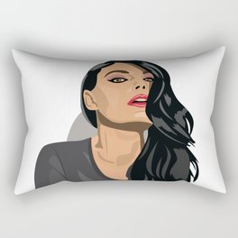 Model Girl Artwork Rectangular Pillow