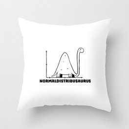 Normaldistribusaurus Normal Distribution - Funny Math Throw Pillow