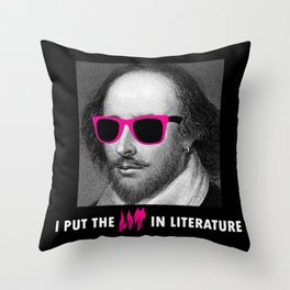 Shakespeare Puts the Lit In Literature Throw Pillow