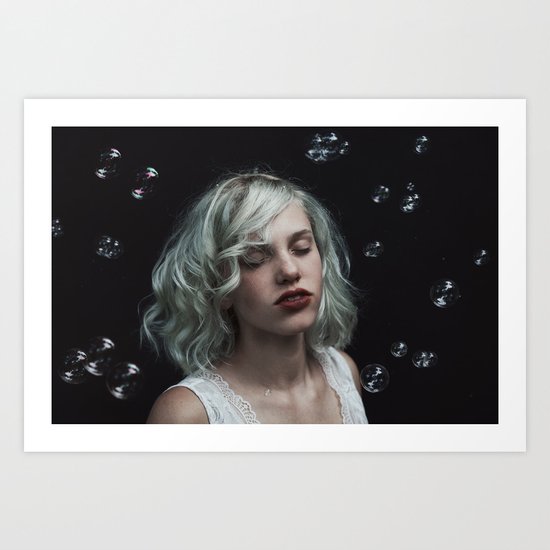 Bubble girl Art Print