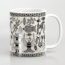 African Senufo Korhogo Tribal Ethnic Art Seamless Pattern Coffee Mug