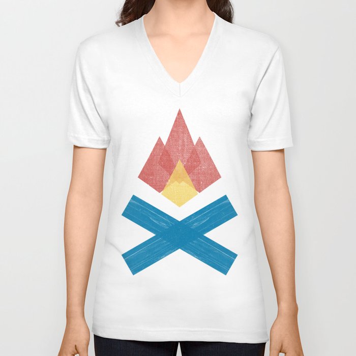 Campfire V Neck T Shirt