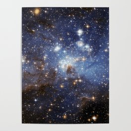 LH 95 stellar nursery in the Large Magellanic Cloud (NASA/ESA Hubble Space Telescope) Poster