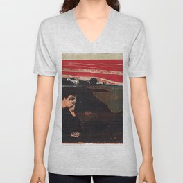 Edvard Munch Evening Melancholy V Neck T Shirt