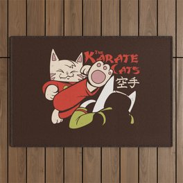 karate cats Outdoor Rug