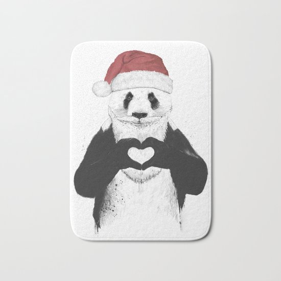 Santa panda Bath Mat