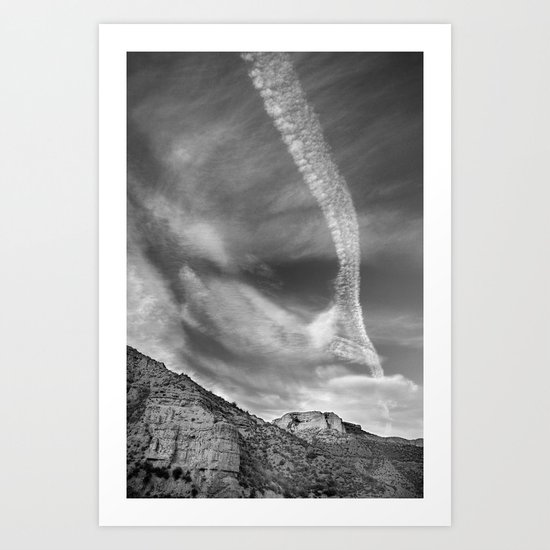 Eiffel clouds at the desert Art Print