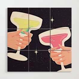 Vintage Cocktail Party Wood Wall Art