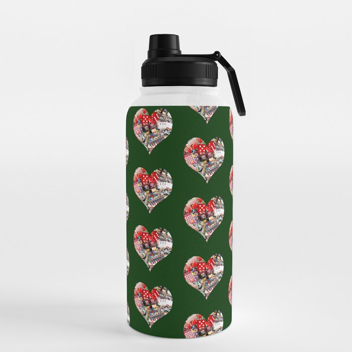 Heart Playing Card Shape - Las Vegas Icons Water Bottle by Gravityx9