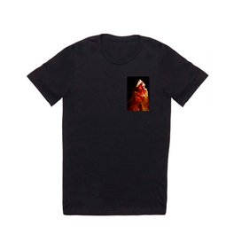 Brown chicken portrait on a black background T Shirt