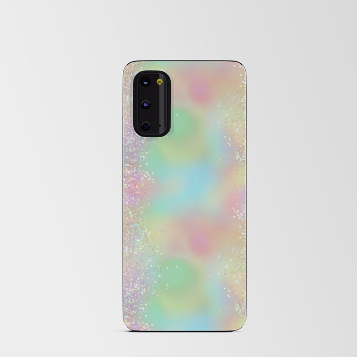 Pretty Rainbow Holographic Glitter Android Card Case