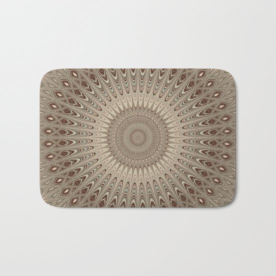 Beige mandala Bath Mat